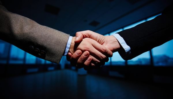 Handshake of business partners